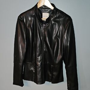 Avec Les Filles Black Faux Leather Jacket